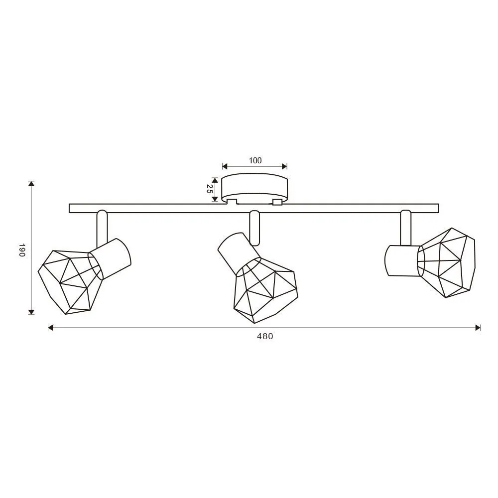 Vivalux VIV005028 Линеен спот ANEKE SP775 3xE14 хром