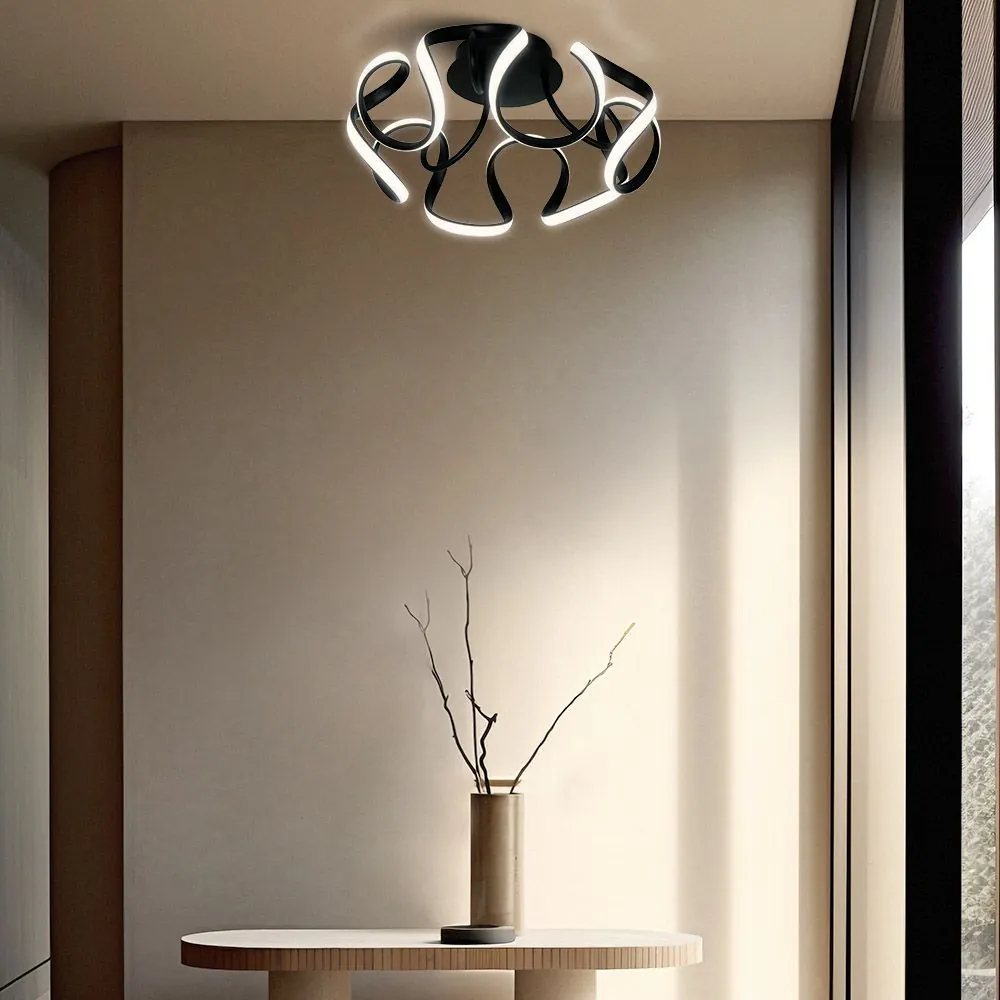 Vivalux VIV005168 LED плафон MEANDRA-C LED 54W черен CCT-switch 3000-4000-6000K