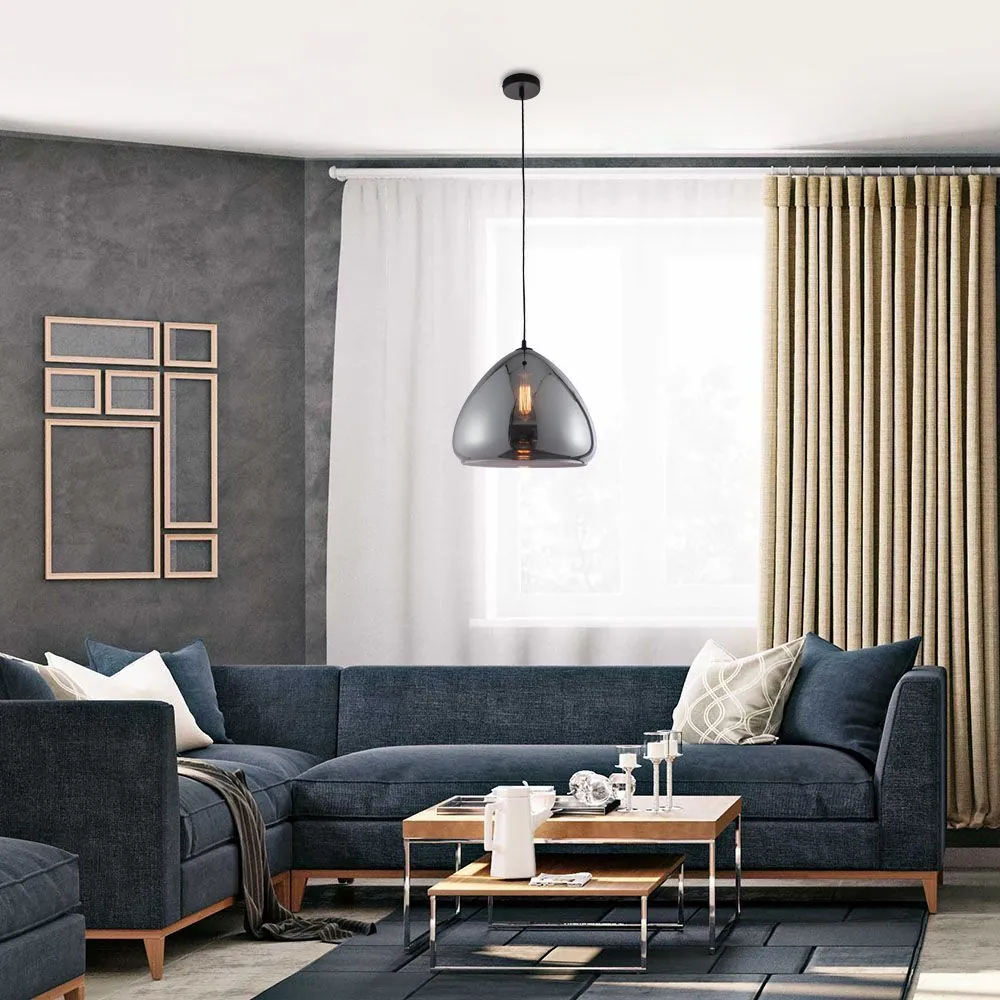 VivaluxVIV004999Полилей CARUSO SSP750 1хЕ27 опушено стъкло