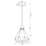 VivaluxVIV005011Полилей ALMA SSP762 1хЕ27 декоративна решетка черен