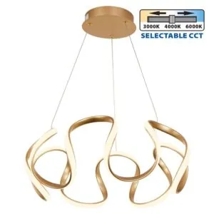 VivaluxVIV005167LED полилей MEANDRA-P LED 54W злато CCT-switch 3000-4000-6000K