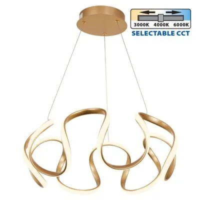 Vivalux VIV005167 LED полилей MEANDRA-P LED 54W злато CCT-switch 3000-4000-6000K