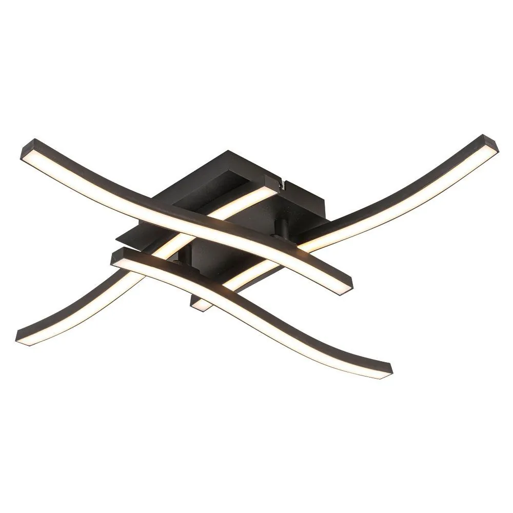 Vivalux VIV005039 LED плафон RIVER LED 24W черен 4000K