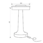 VivaluxVIV005141Настолна безжична LED лампа с акумулаторна батерия JULIE LED 2W димируема CCT 3000K-4000K-6400K
