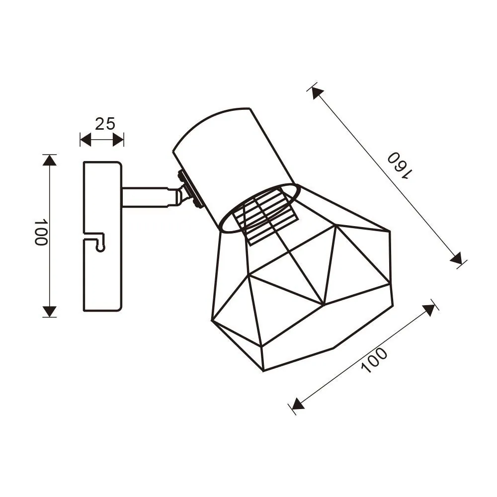 VivaluxVIV005022Спот ANEKE SP773 1xE14 черен