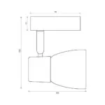 Vivalux VIV005047 Спот DANTE SP785 1xE14 опушено стъкло черен