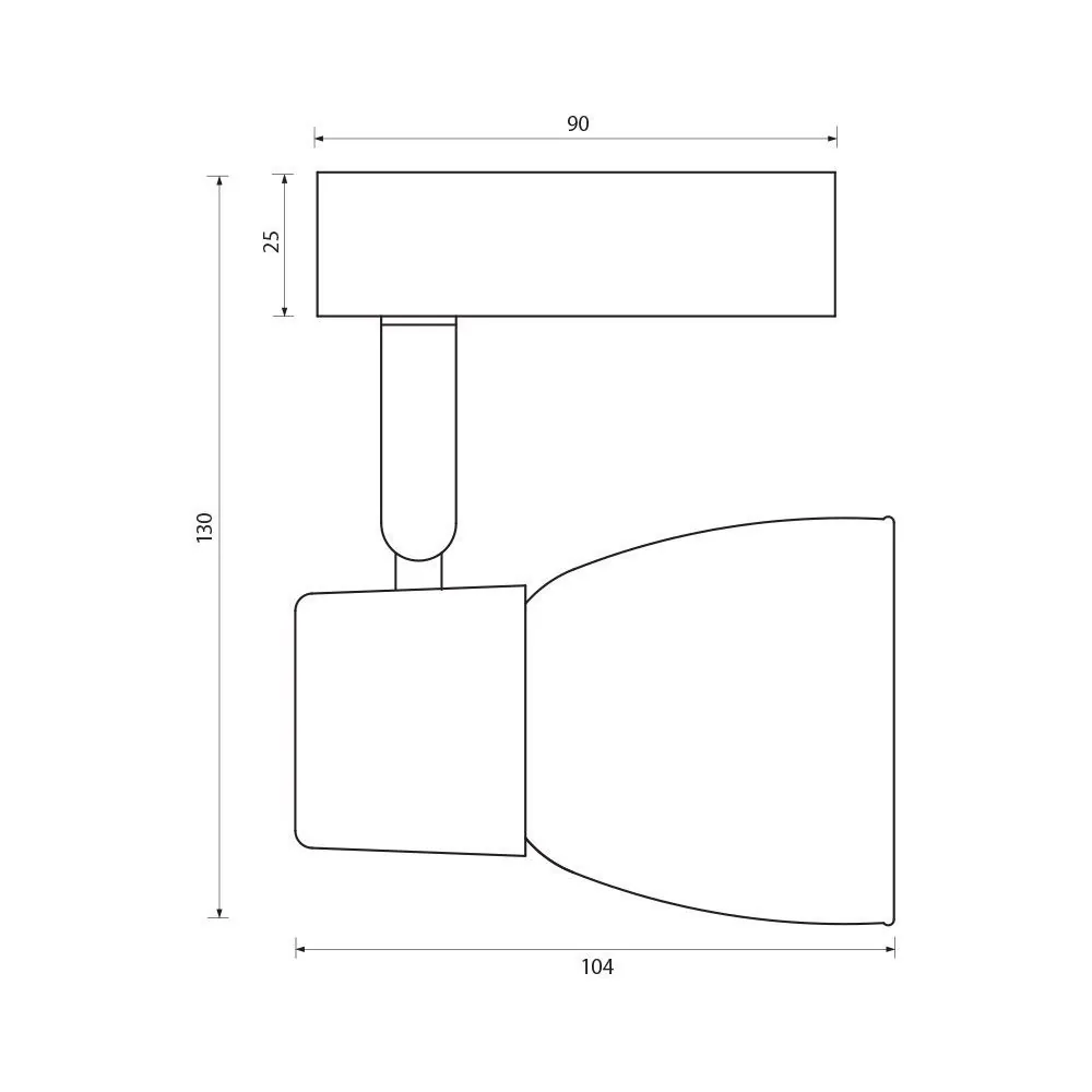 Vivalux VIV005047 Спот DANTE SP785 1xE14 опушено стъкло черен