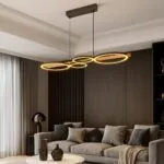 VivaluxVIV005160LED полилей MATTEO-P LED 38W черно+дърво CCT 3000-4000-6400K