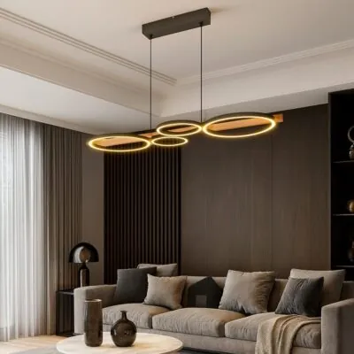 Vivalux VIV005160 LED полилей MATTEO-P LED 38W черно+дърво CCT 3000-4000-6400K