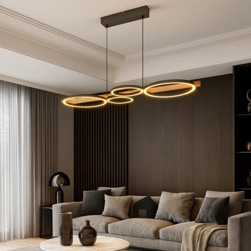 Vivalux VIV005160 LED полилей MATTEO-P LED 38W черно+дърво CCT 3000-4000-6400K