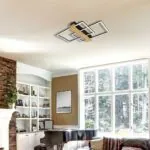 VivaluxVIV005163LED плафон LUCAS LED 36W черно+дърво CCT 3000-4000-6400K