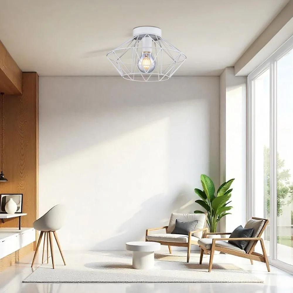 VivaluxVIV005097Плафон FRODO CL798 1xE27 метал бял