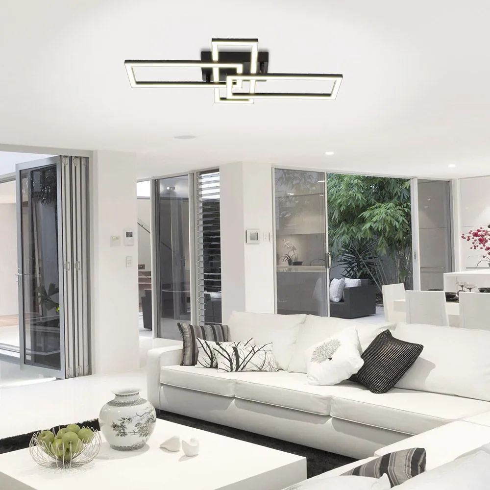 Vivalux VIV005035 LED плафон SONOMA LED RC3∙ 24W черен 4000K