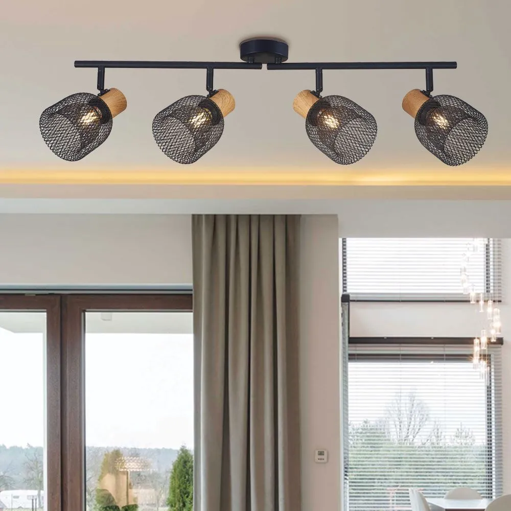 Vivalux VIV005087 Спот BRIA SP793 4xE27 мрежа черен