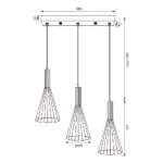 VivaluxVIV005006Полилей KILIAN SSP757 3хЕ27 декоративна решетка черен