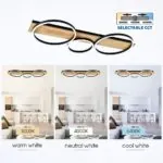 VivaluxVIV005158LED плафон MATTEO LED 32W черно+дърво CCT 3000-4000-6400K