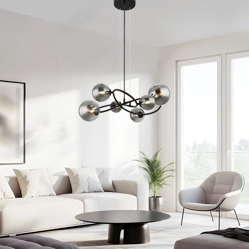 VivaluxVIV005045Полилей GALILEO SSP783 6хG9 опушени стъкла