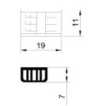 VivaluxVIV005074Свързващ елемент за SMD3535 LED ленти CONNECTOR MIDDLE 8 mm 10 бр.
