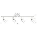 VivaluxVIV005021Линеен спот BERGEN SP772 подвижни рамена 4xE27 черен