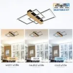 VivaluxVIV005163LED плафон LUCAS LED 36W черно+дърво CCT 3000-4000-6400K