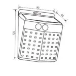 VivaluxVIV005146Соларно фасадно LED тяло със сензор TROY SOLAR LED PIR 2W 6400K IP44