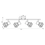 VivaluxVIV005090Спот FRODO SP796 4xE27 метал черен