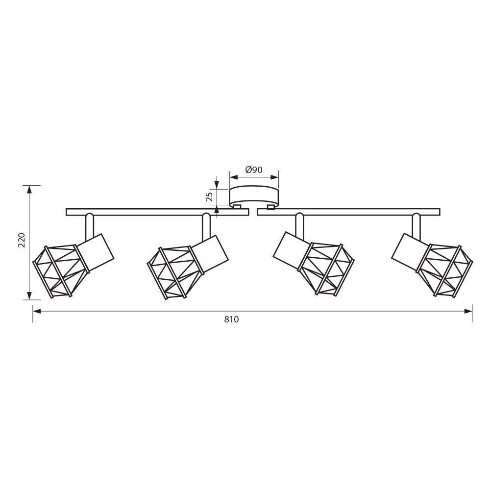 VivaluxVIV005093Спот FRODO SP796 4xE27 метал бял