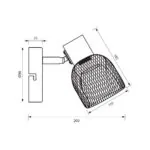 Vivalux VIV005085 Спот BRIA SP791 1xE27 мрежа черен