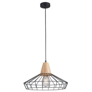 VivaluxVIV005098Полилей AVA SSP799 1xE27 метал с дърво черен
