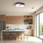 Vivalux VIV005151 LED плафон PEBBLE LED 35W черен CCT 3000-4000-6000K