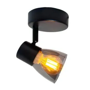 VivaluxVIV005047Спот DANTE SP785 1xE14 опушено стъкло черен