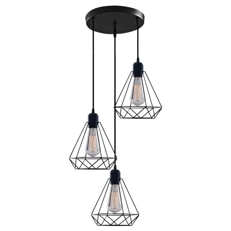 VivaluxVIV005012Полилей ALMA SSP763 3хЕ27 декоративна решетка черен