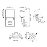 Vivalux VIV002866 Прожектор SENSO с датчик за движение 78 мм бял IP44