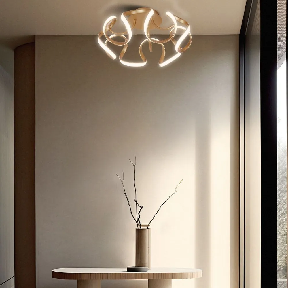 VivaluxVIV005169LED плафон MEANDRA-C LED 54W злато CCT-switch 3000-4000-6000K