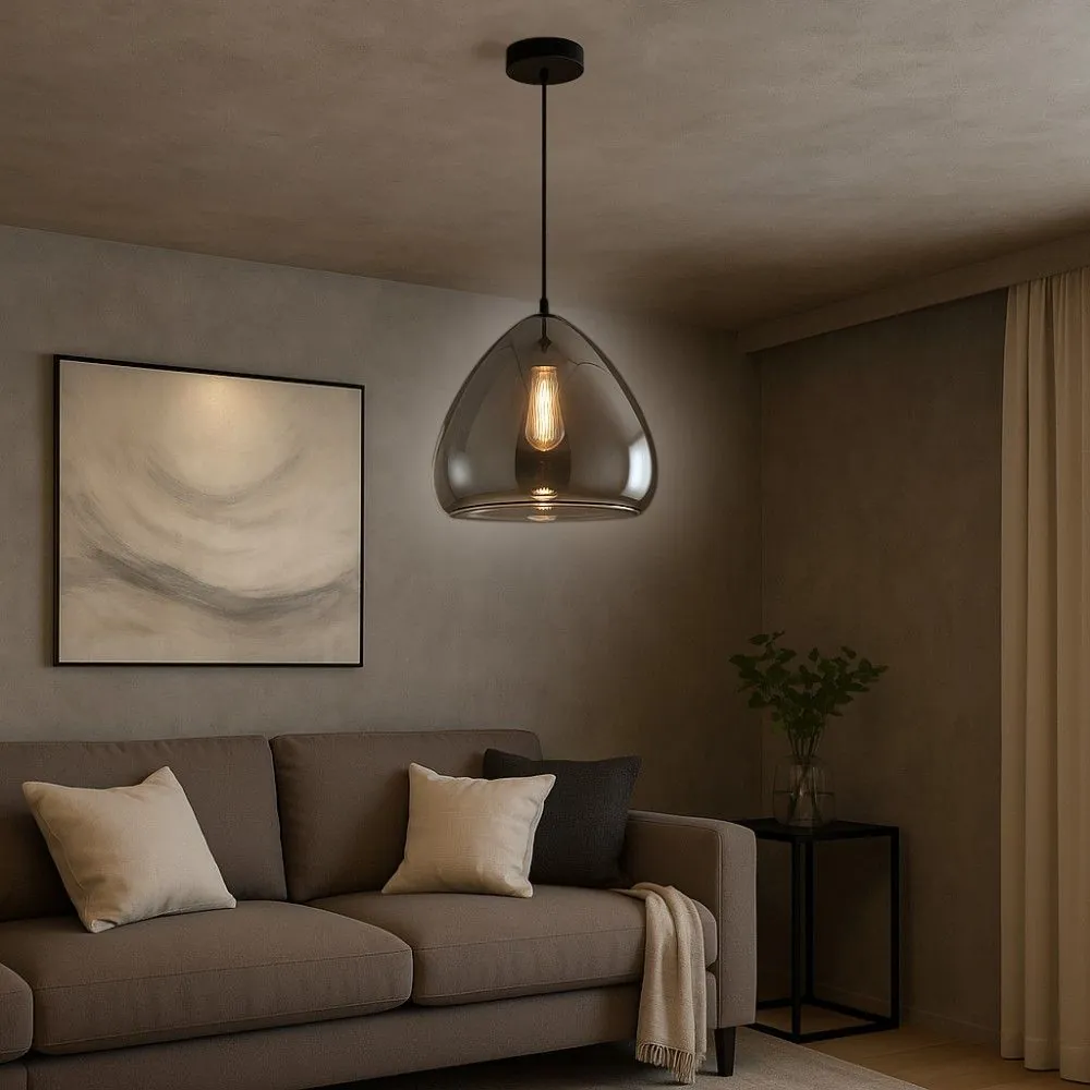 VivaluxVIV004999Полилей CARUSO SSP750 1хЕ27 опушено стъкло