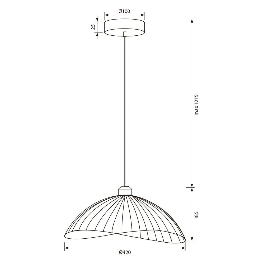 VivaluxVIV005017Полилей HOLGER SSP768 1хЕ27 декоративна решетка черен