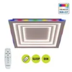 VivaluxVIV005171Мултифункционална LED плафониера с дистанционно DAKOTA 102W RGB+CCT 3000-6000K