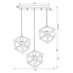 VivaluxVIV005015Полилей MARTE SSP766 3хЕ27 декоративна решетка черен
