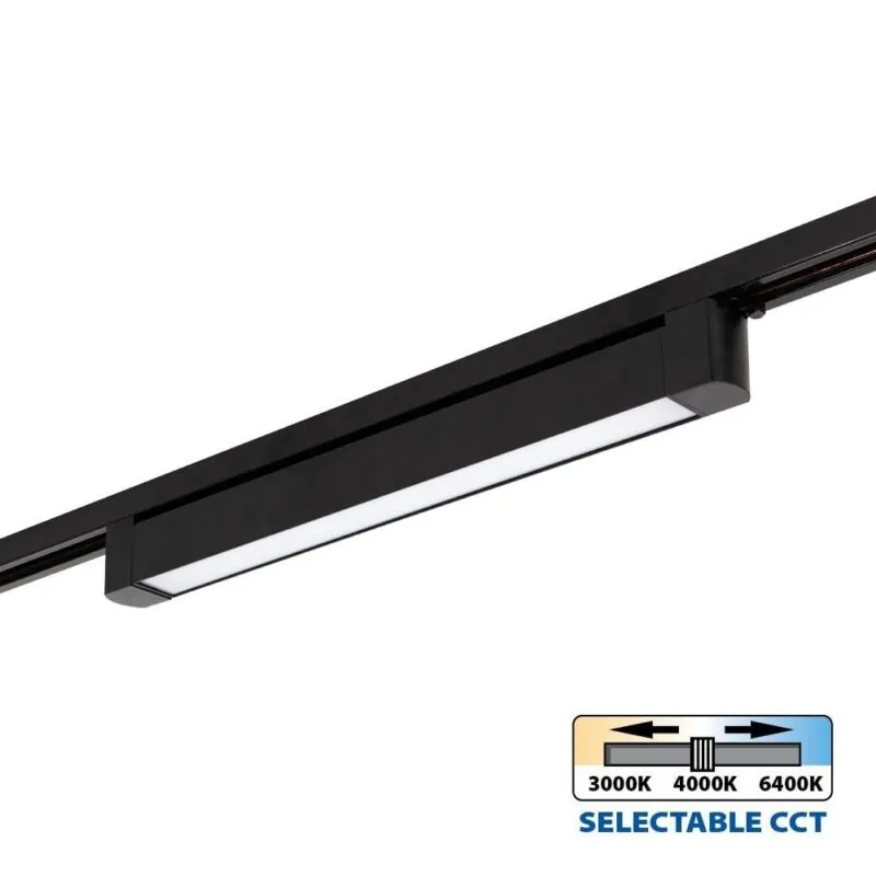 Vivalux VIV005207 Линейно LED тяло за релсов монтаж DRAX LED 20W черен CCT-switch 3000K-4000K-6400K