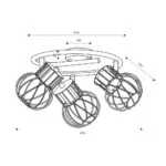 VivaluxVIV005032Спираловиден спот MAYA SP779 3xE14 черен
