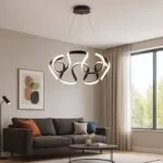 VivaluxVIV005166LED полилей MEANDRA-P LED 54W черен CCT-switch 3000-4000-6000K