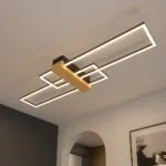 VivaluxVIV005164LED плафон LUCAS LED 30W черно+дърво CCT 3000-4000-6400K