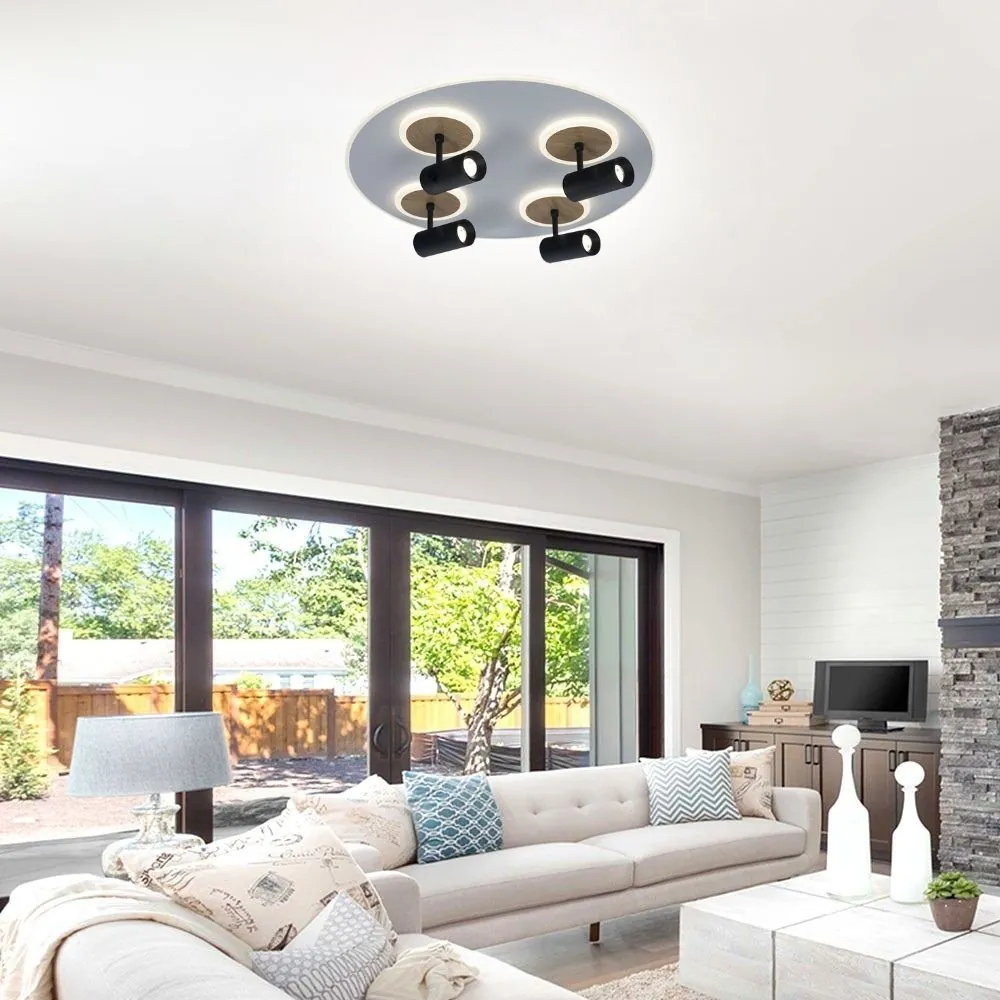 VivaluxVIV005155Мултифункционална LED плафониера с дистанционно DOROTHY LED 74W CCT 3000-6000K