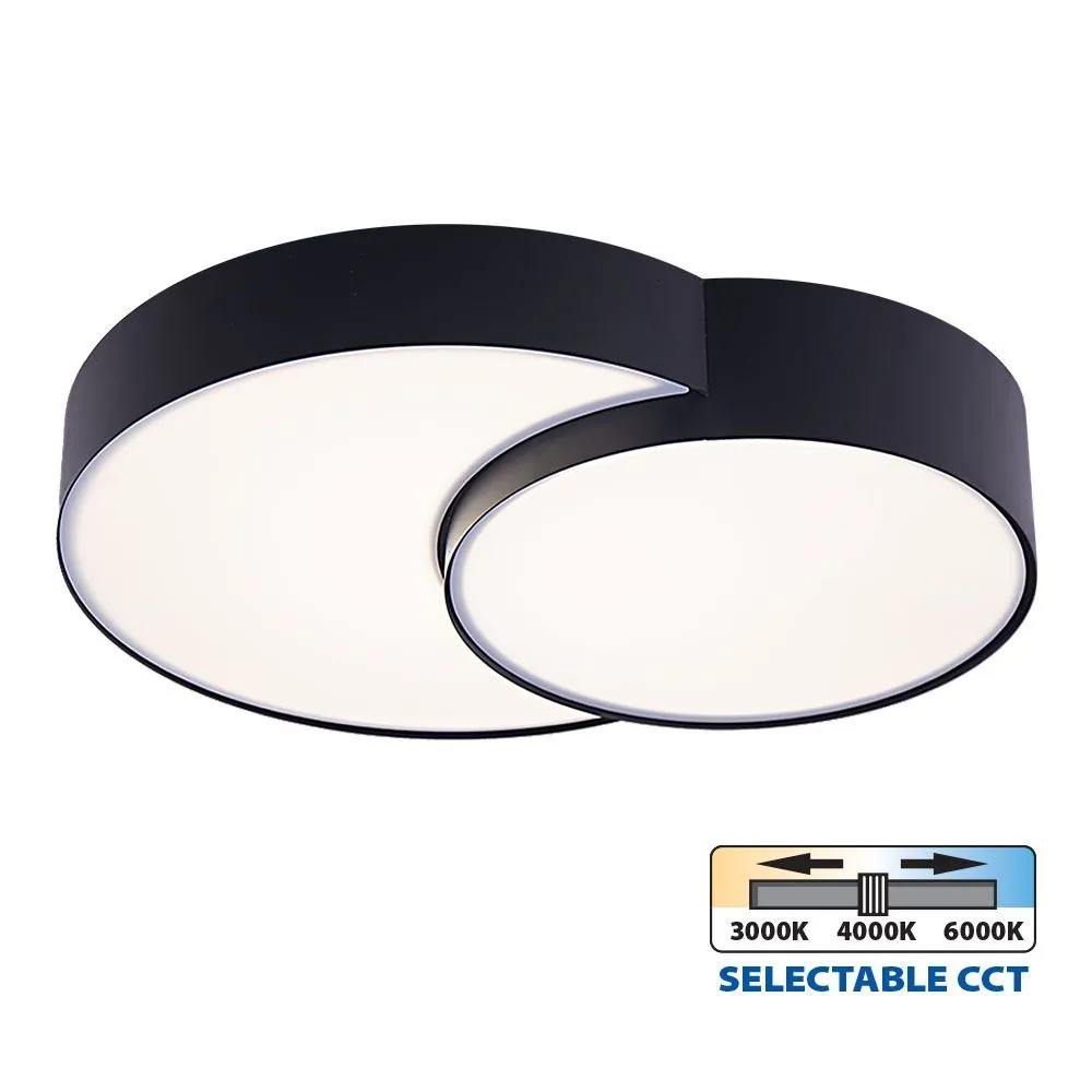 image-product-fd262048-005151-00.jpg Vivalux VIV005151 LED плафон PEBBLE LED 35W черен CCT 3000-4000-6000K