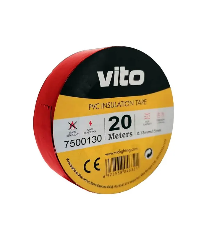 insulation-tape-with-adhesive-20m-red-fire-retardant-7500130-vito.jpg Vito 7500130 ИЗОЛИРБАНД 20m RED НЕ ПОДДЪРЖА ГОРЕНЕТО