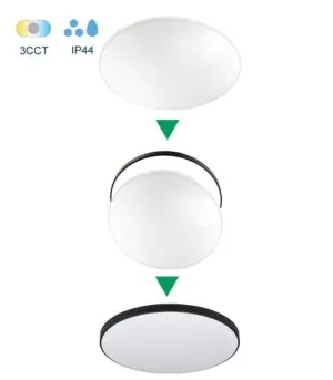 Vito 2027011 LED CEILING LAMP SATURN 18W 3xCCT (3000K/4000K/6500K) 1620lm φ250*H50 2RINGS