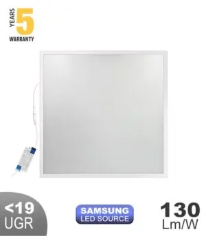 Vito 2430310 LED PANEL BACKLIGHT ZAGREY-A 36W 6500K 4752Lm 5YEARS WARRANTY UGR19 SAMSUNG CHIP LIFUD DRIVER 595X595MM WHITE 10PCS/CTN