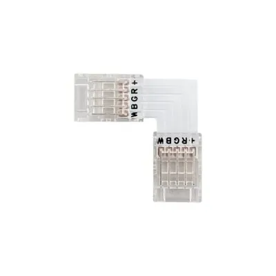 Vito 5520380 LED STRIP CONNECTOR 10MM-RGBW L-SHAPE 20PCS-BAG TRANSPARENT
