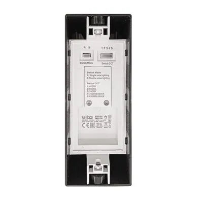 Vito 3401160 LED WALL LIGHT ARCOS 15W 5xCCT (3000K/4000K/6500K/3000K+6500K/6500K+3000K) 1350Lm IP65 20*7CM BLACK