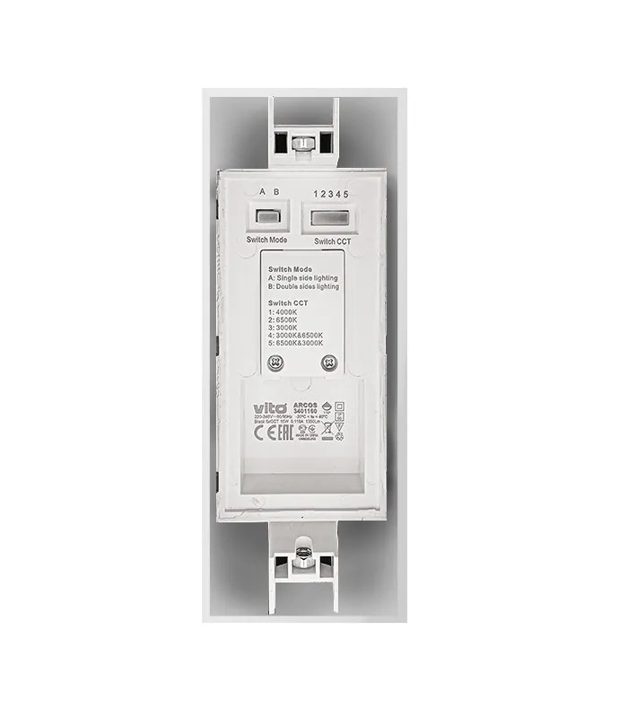 Vito 3401170 LED WALL LIGHT ARCOS 15W 5xCCT (3000K/4000K/6500K/3000K+6500K/6500K+3000K) 1350Lm IP65 20*7CM WHITE